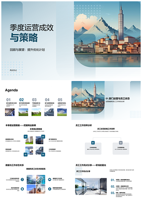 部门季度运营成效与效率提升策略PPT模板