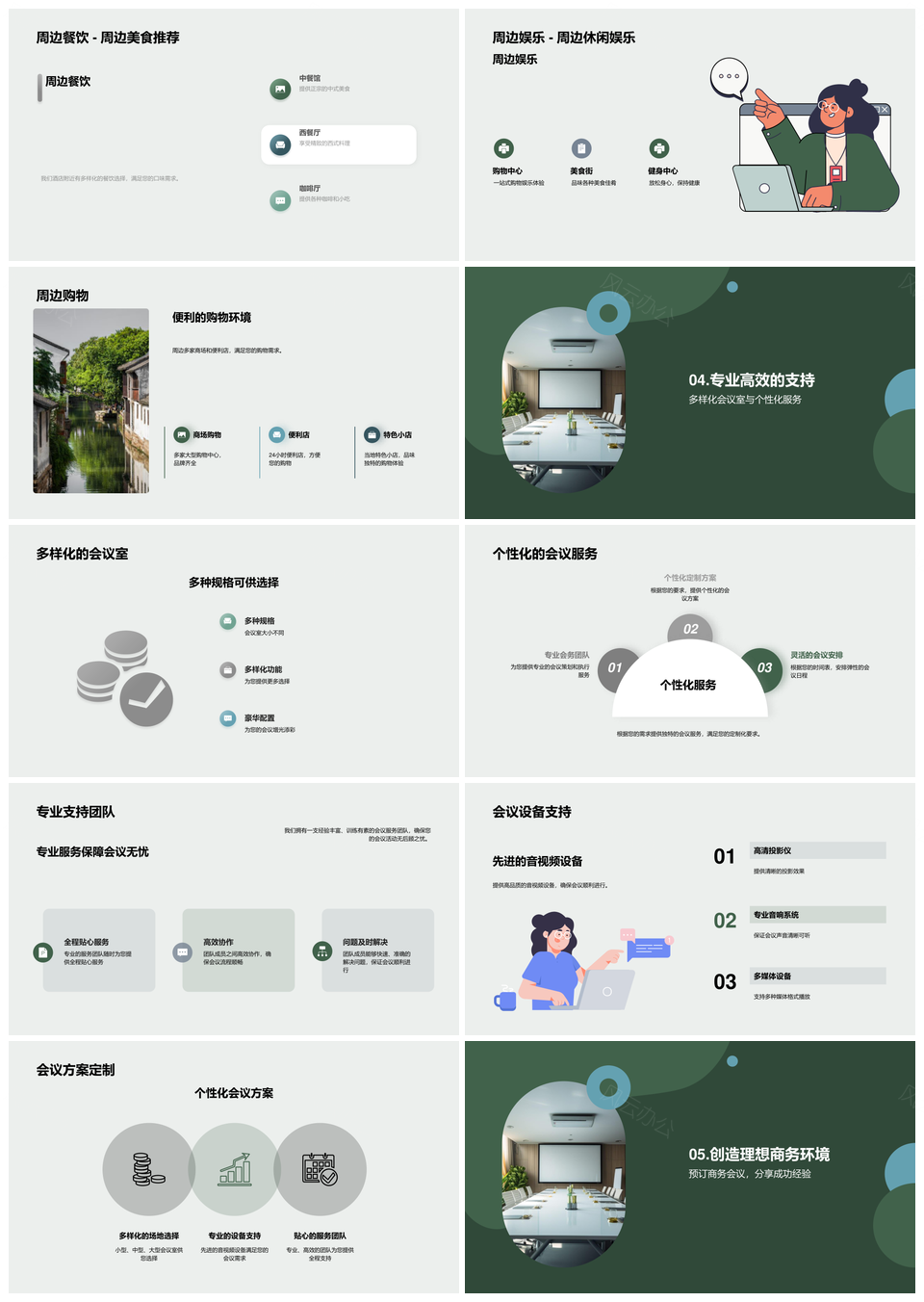 商务会议酒店市中心会议室企业宣传销售总监选PPT模板