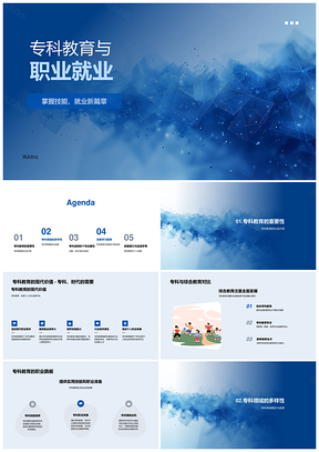 专科教育职业就业技能环保趋势规划教育PPT模板