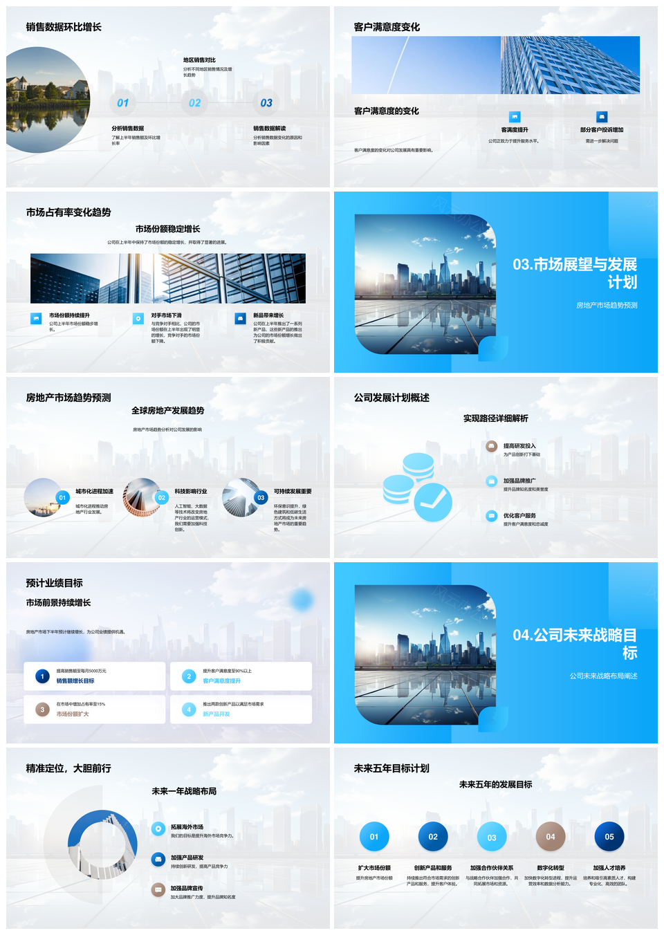 房地产战略运营数据领航未来辉煌PPT模板