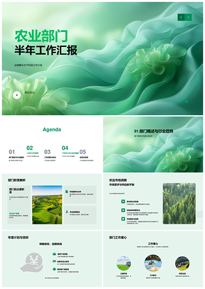 农业部门半年工作计划需求重心回顾成果问题挑战分析PPT模板