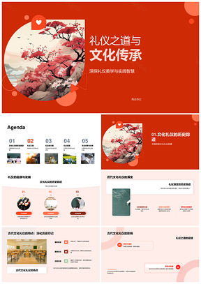 中华礼道美学传承与实践智慧PPT模板