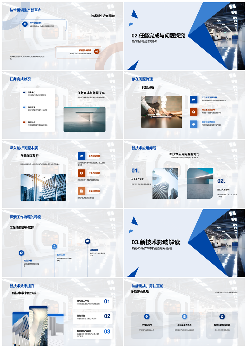 工业机械生产之路年度回顾展望新技术挑战机遇部门改进PPT模板