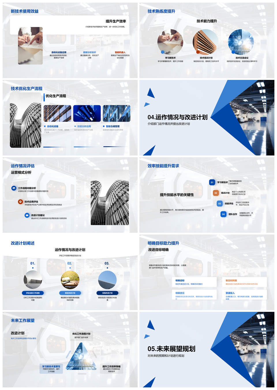 工业机械生产之路年度回顾展望新技术挑战机遇部门改进PPT模板