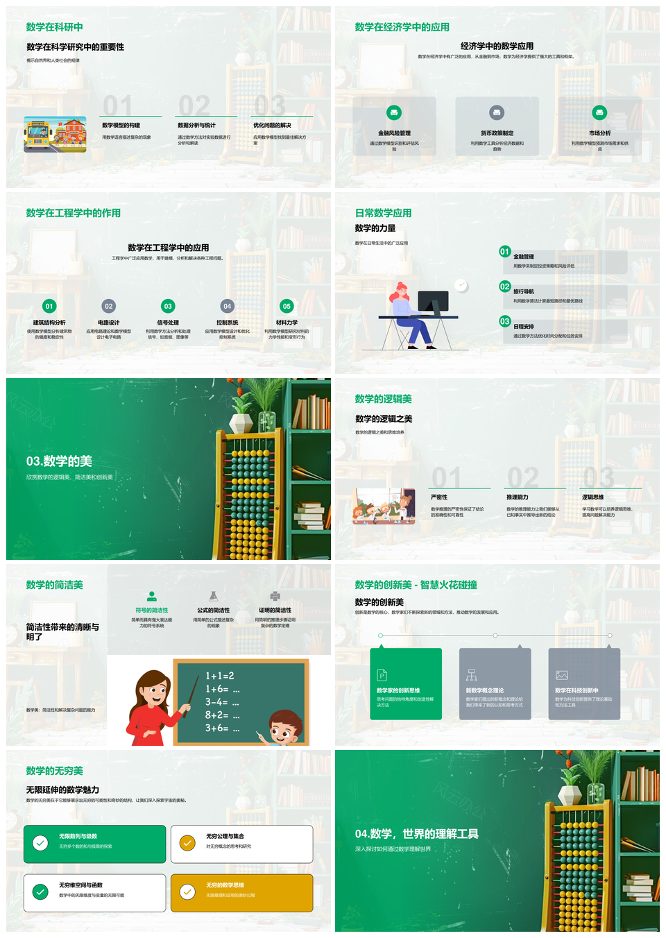 数学之美应用起源探索世界理解工具PPT模板