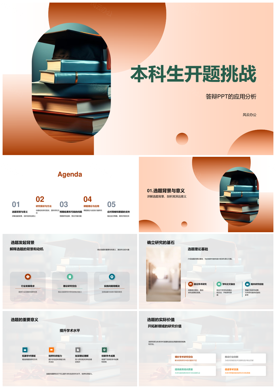 本科生开题挑战研究优化与应用价值PPT模板