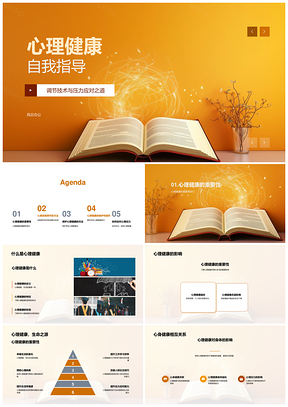 心理健康自我调节与压力应对技巧PPT模板
