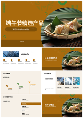 端午节龙舟精选产品公司历程业务质优价廉PPT模板