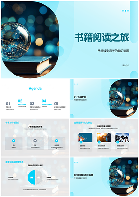 书径共享多维阅读知行启思成长PPT模板