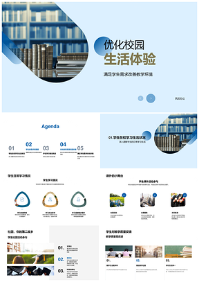 优化教学环境资源提升校园生活体验PPT模板