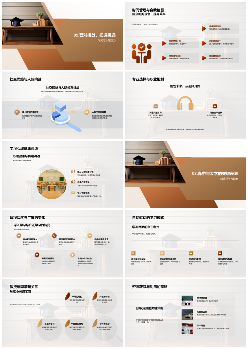 大学生活自主探索与多元成长未来PPT模板