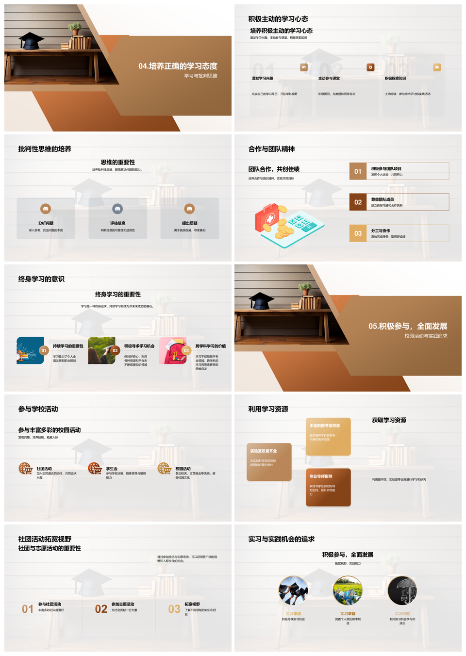 大学生活自主探索与多元成长未来PPT模板
