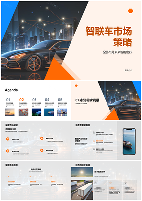 智能网联汽车市场策略趋势产品研发销量反馈PPT模板
