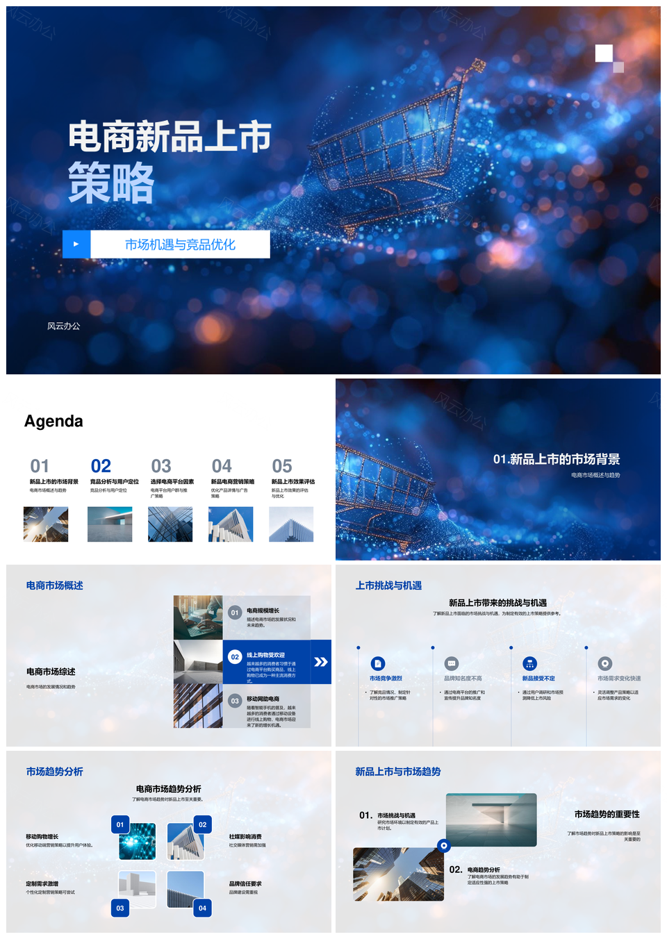 电商新品策略市场趋势竞品分析用户定位优化PPT模板