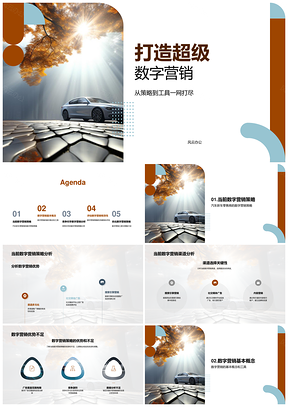 汽车数字营销策略提升品牌销量PPT模板