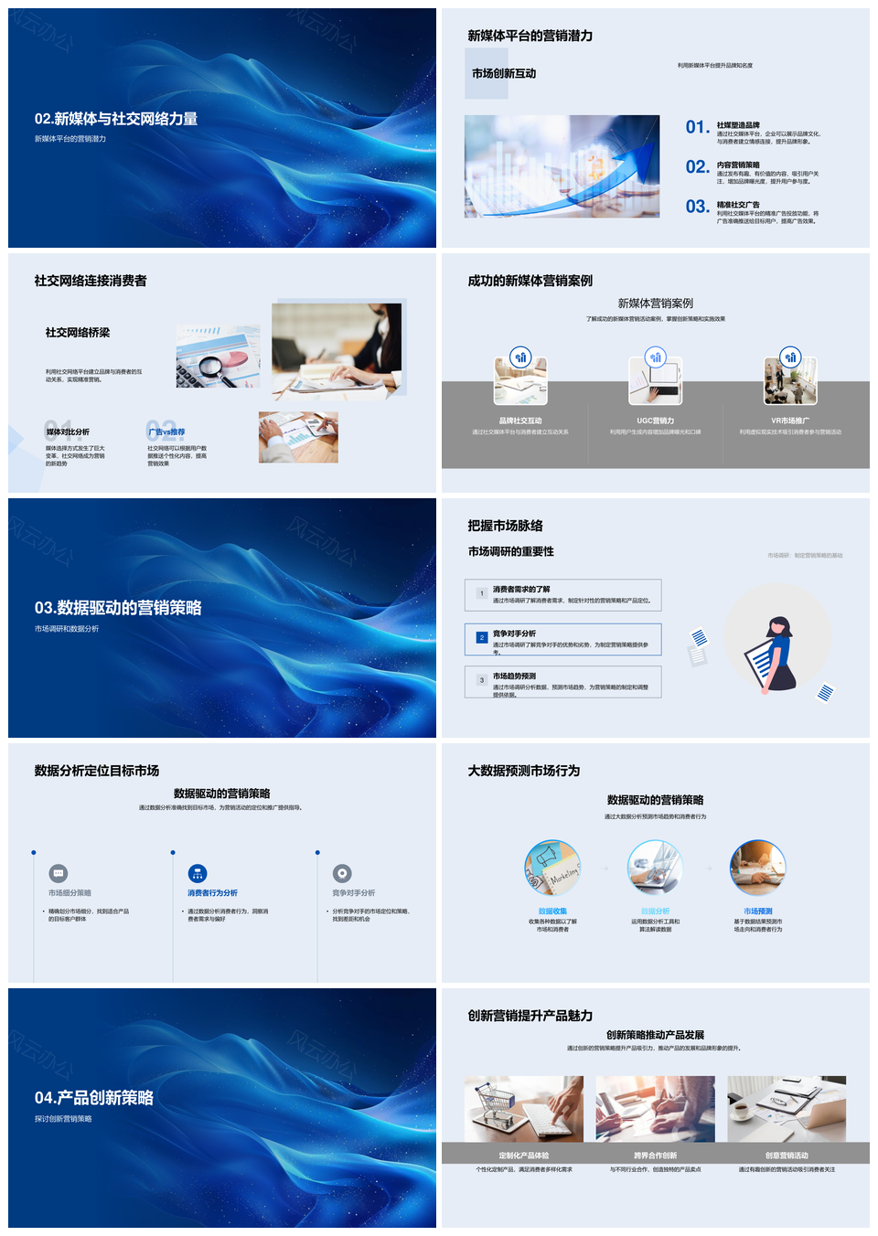 品牌变革营销策划大数据驱动社交新媒体趋势PPT模板