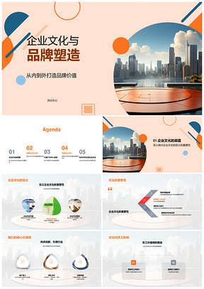 企业文化创新驱动品牌价值形象塑造PPT模板