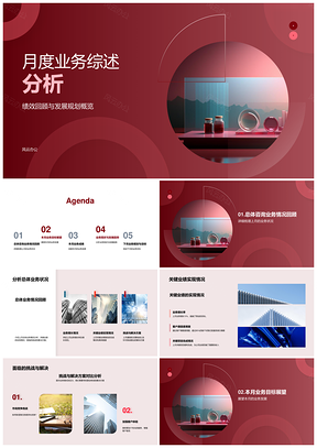 月度业务绩效发展挑战趋势分析PPT模板
