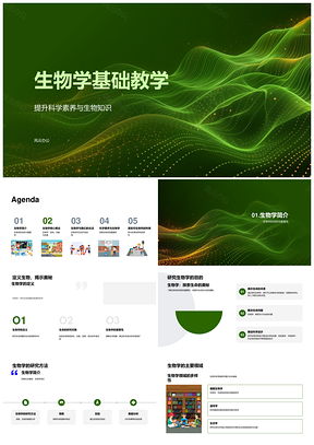 生物科学素养与自然选择多样性教学PPT模板