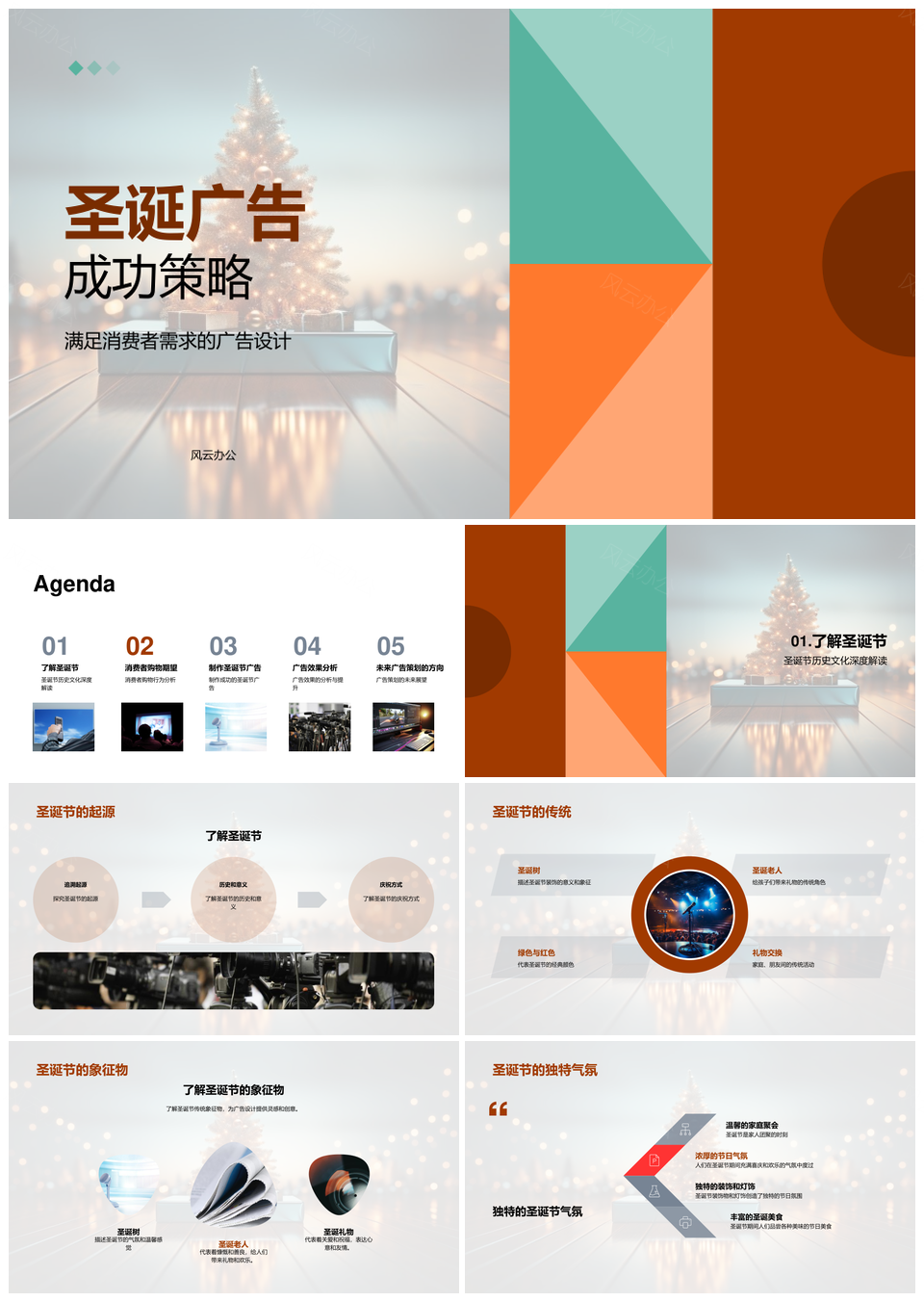圣诞广告成功策略制作效果分析圣诞树PPT模板