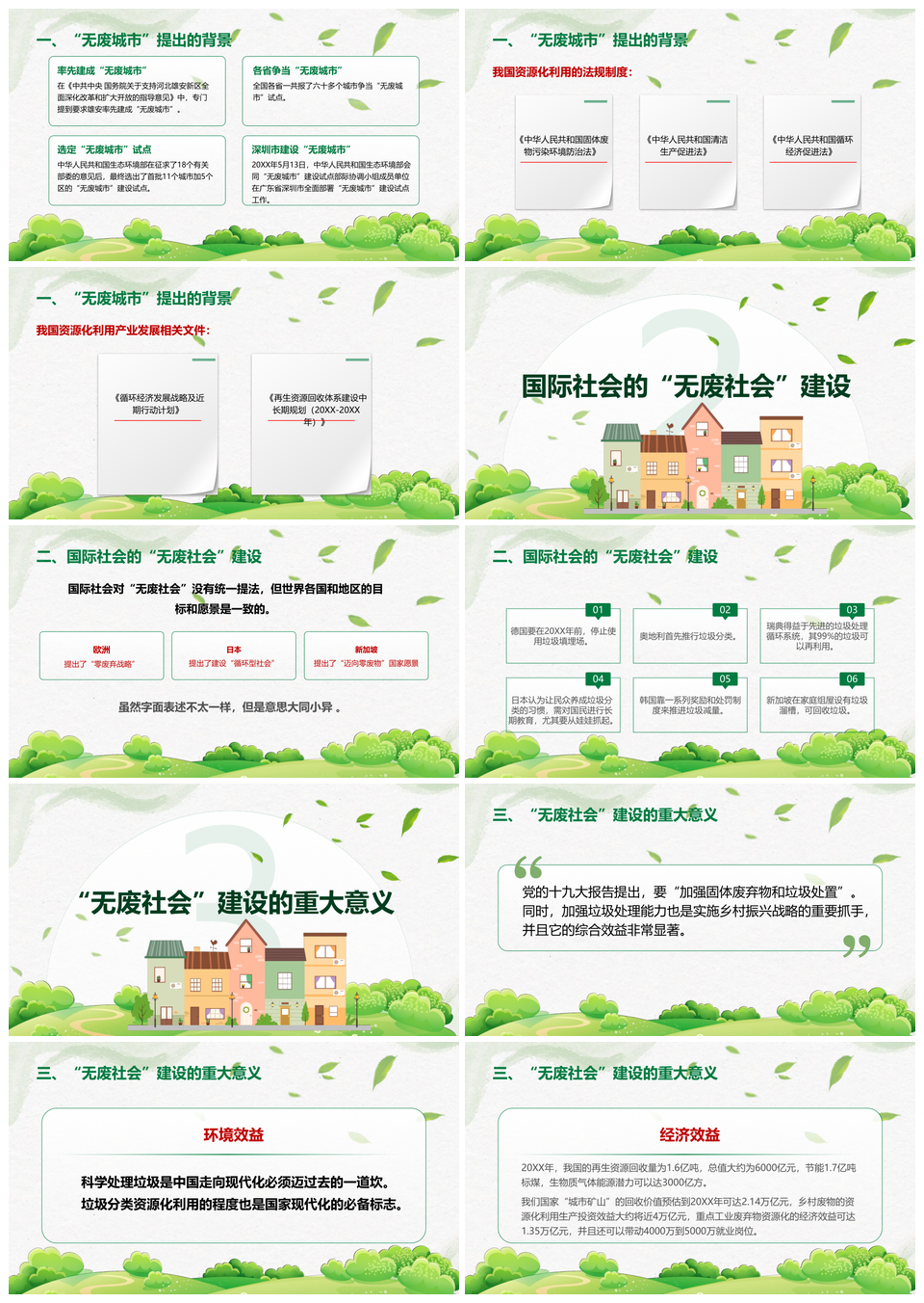 共建无废文明城市推动绿色循环发展PPT模板