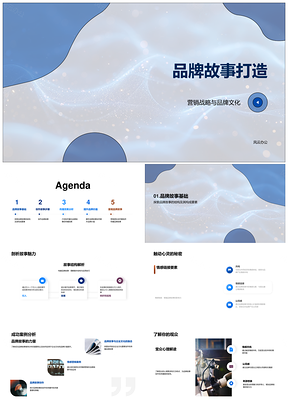 品牌战略文化故事情感传播量化PPT模板