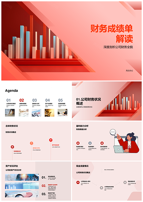 股东会财报全貌解析与风险预警PPT模板