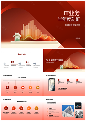 IT业务半年度运行总结评估与优化规划PPT模板