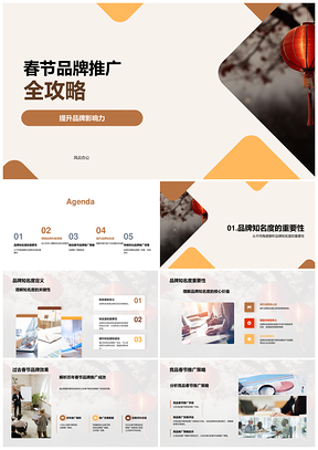 春节品牌推广策略活动设计受众行为灯笼知名度形象效果预测PPT模板