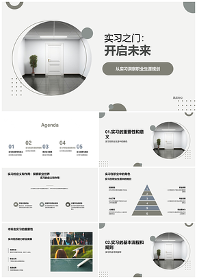 本科生实习申请面试技巧解困开启职业生涯门PPT模板