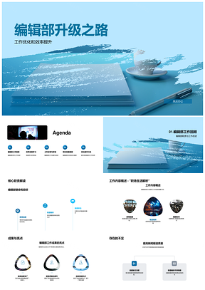 编辑部升级优化采编提效工作成果PPT模板