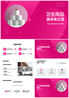 卫生用品厂商总监策略优势赢未来市场PPT模板