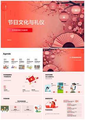 中华传统节日文化习俗礼仪象征意义PPT模板