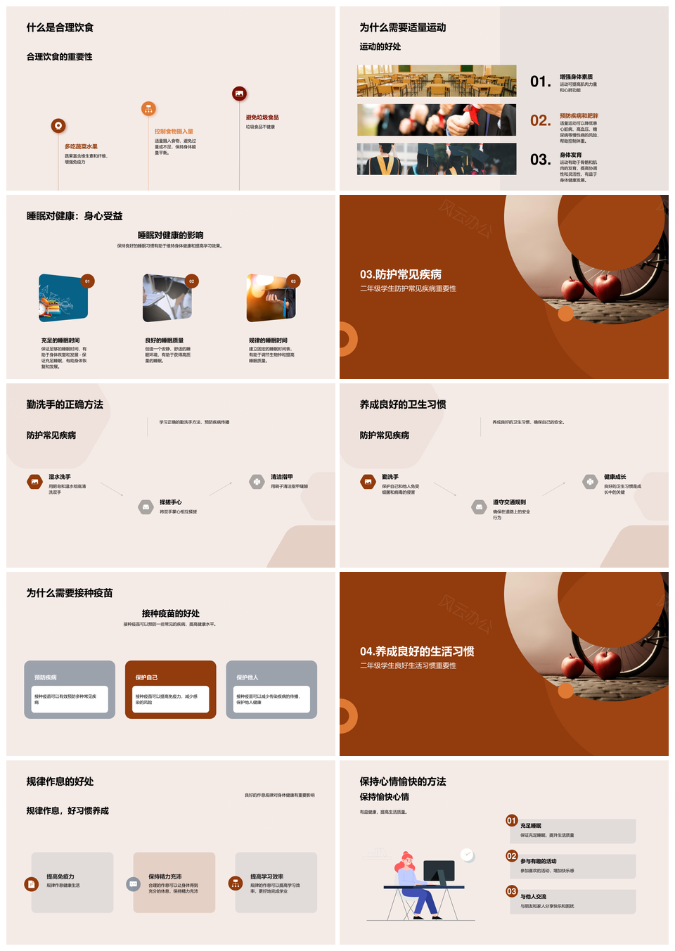 二年级学生健康护航知识合理饮食指南PPT模板