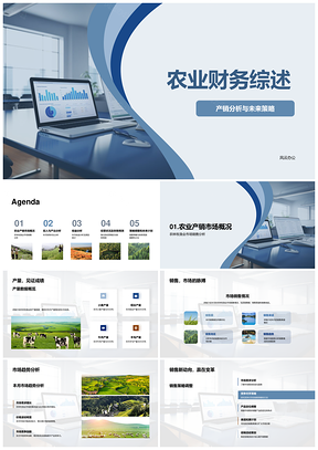 农林牧渔财务产销策略与收益预测PPT模板