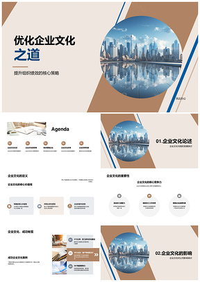 优化企业文化提升组织绩效顾问培训激励价值观PPT模板