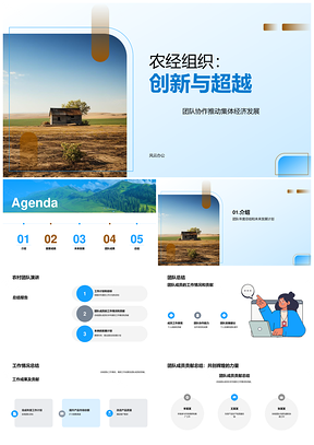 农村集体经济组织团队发展计划提升产品市场份额满意度PPT模板