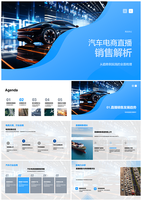 汽车电商直播销售策略与用户体验优化PPT模板