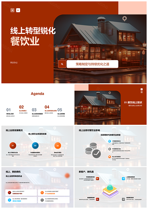 餐饮业线上转型策略优化订餐外卖支付服务PPT模板