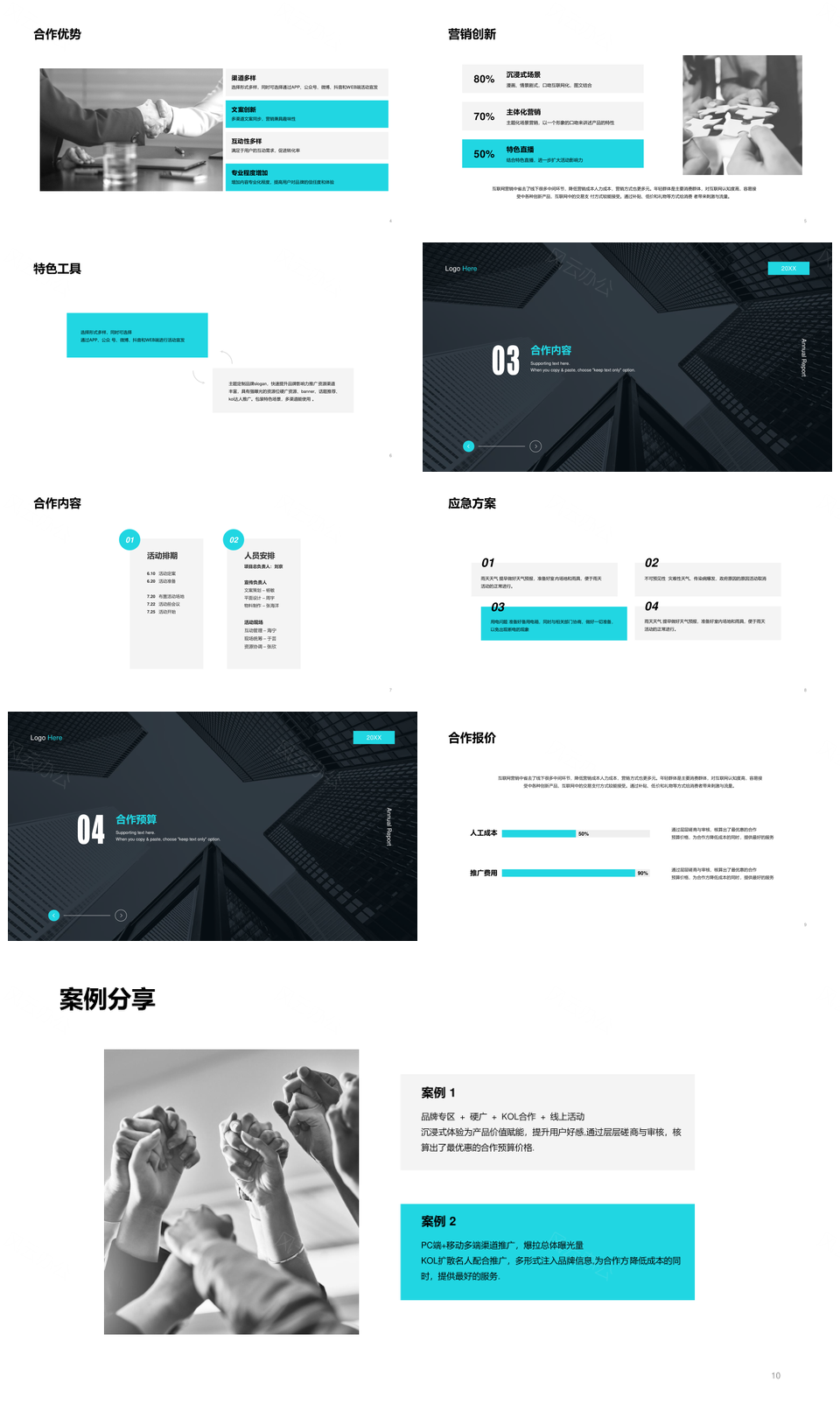 品牌合作策划方案市场消费年轻群体分析PPT模板