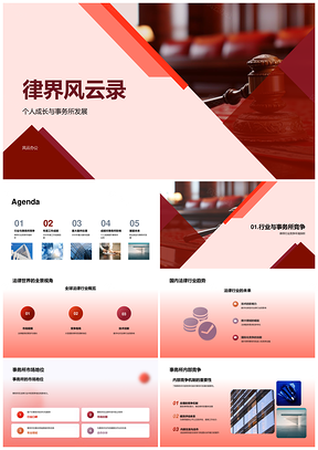 2025律所竞逐精进要案铸年度影响力PPT模板