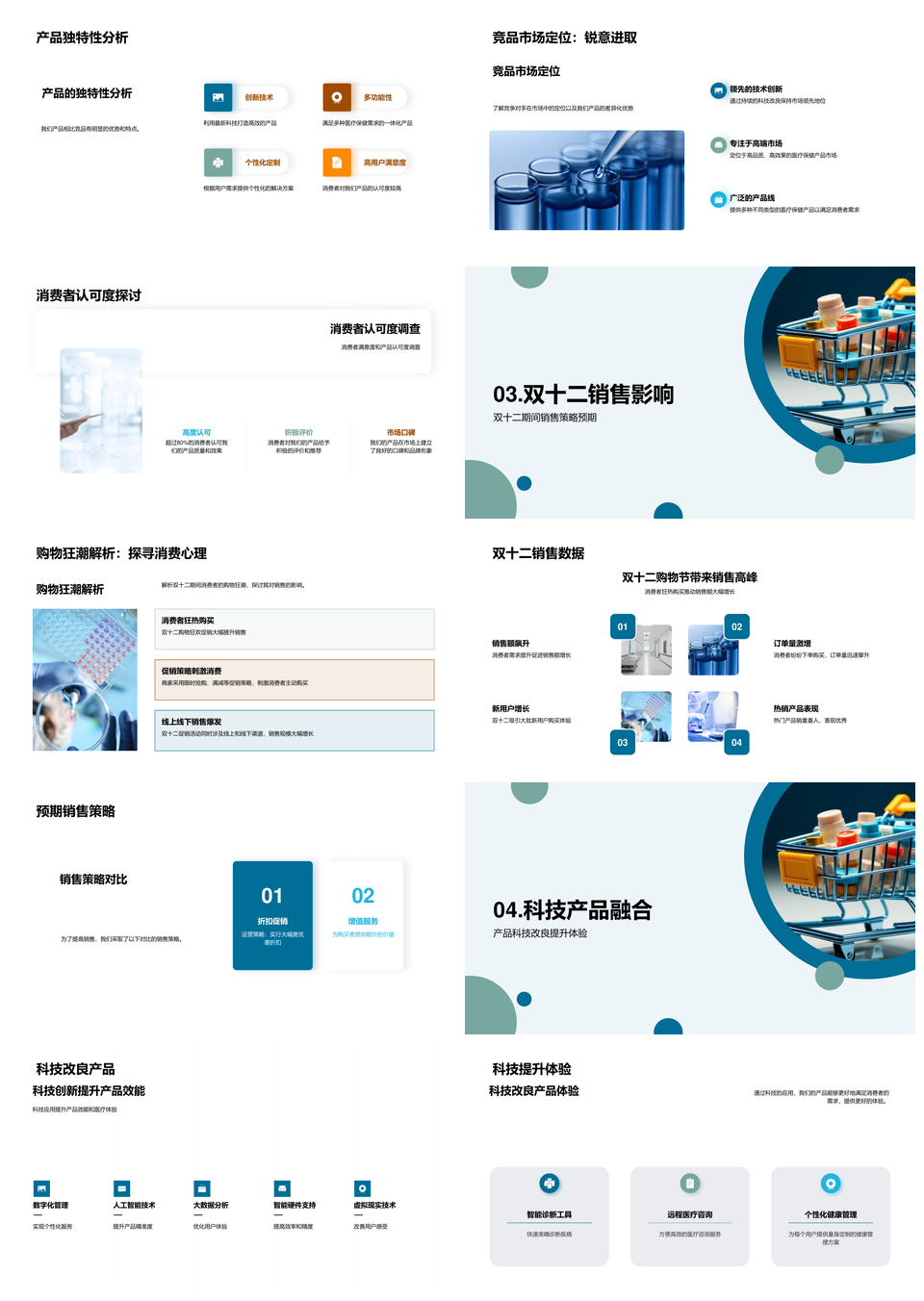 双十二医疗保健产品投资市场解析PPT模板