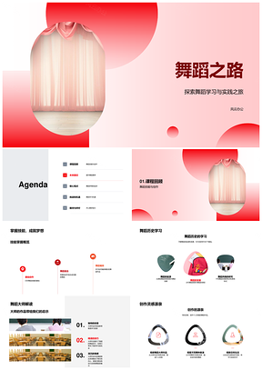 舞蹈学习实践技能历史大师灵感比赛素养芭蕾之路PPT模板