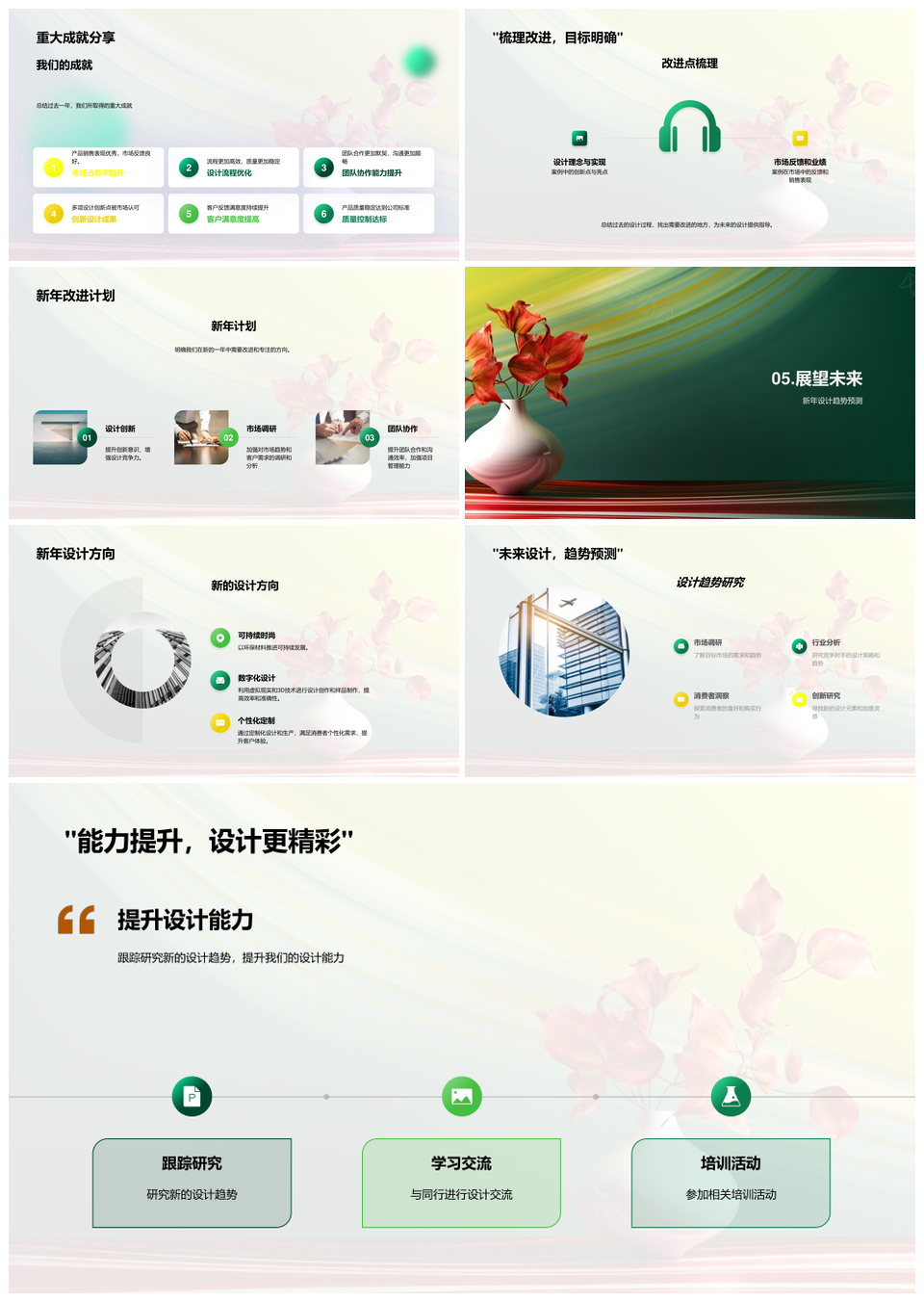 2025设计年鉴20XX趋势市场创新案例挑战策略时尚草图本回顾展望PPT模板