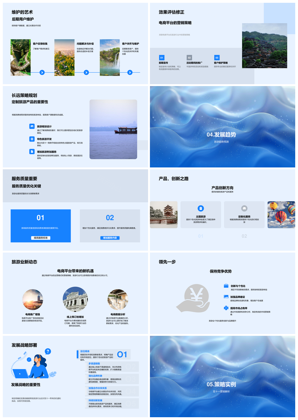 双十一旅游电商营销策略机遇挑战应对PPT模板