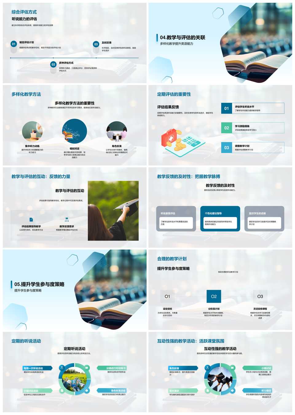 初中英语听说训练模拟对话测试评分PPT模板