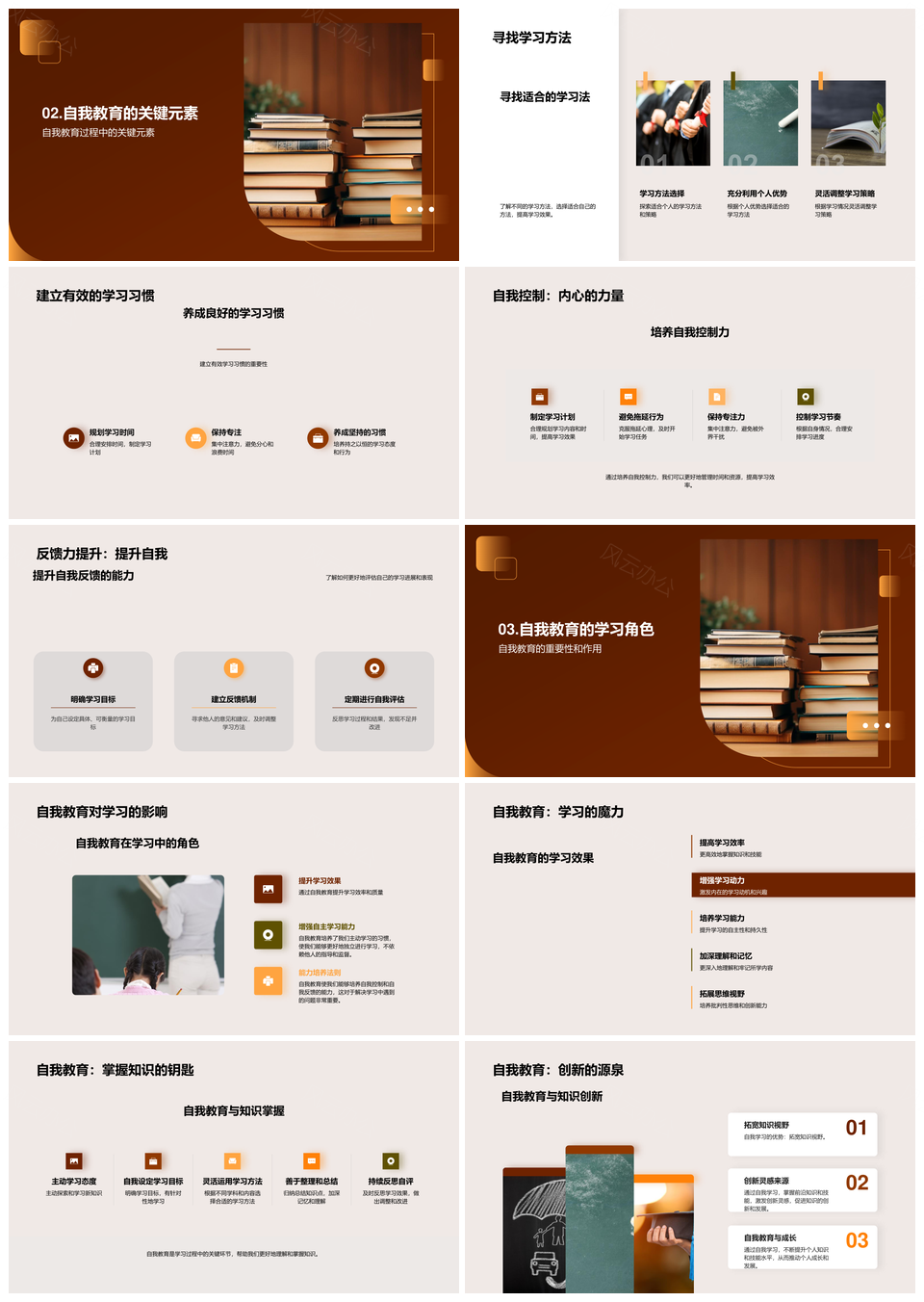 自我教育驱动个人发展迎战未来挑战PPT模板