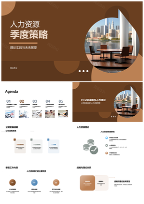 人力资源季度战略实施工作规划与效果分析PPT模板