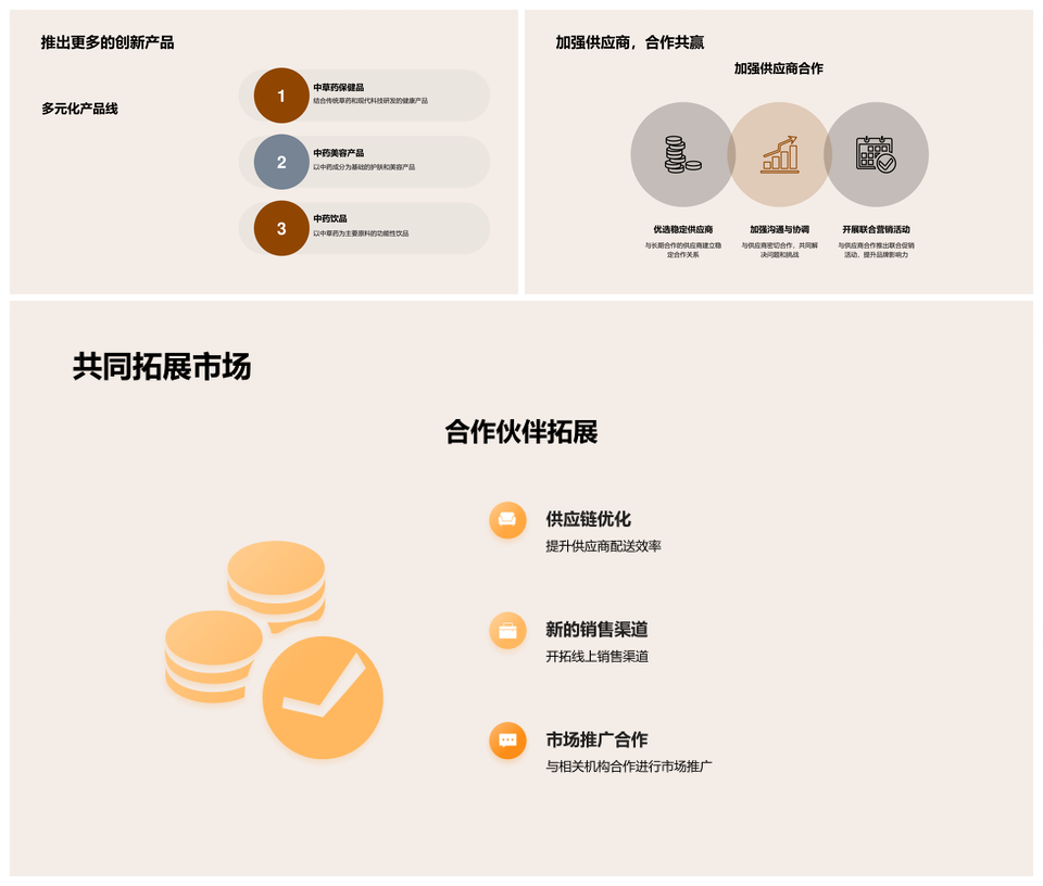 中药零售店上季度业绩市场趋势竞争总结PPT模板