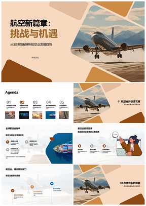 全球航空业现状驱动因素增长趋势与竞争分析PPT模板